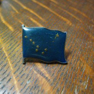 Alaska USA State Flag Vintage Lapel Pin
